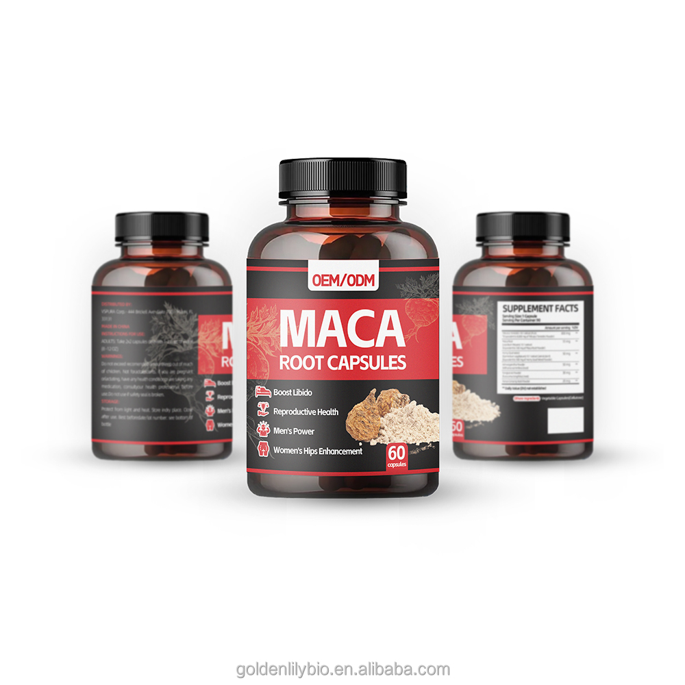 Мака Сильный Человек Капсулы Черный Мака Корень Капсулы для мужчин Конечная добавка Мака ODM OEM