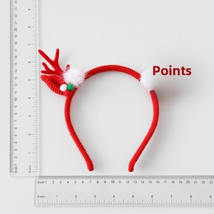 Cute British Retro Ready-to-wear Christmas Headpiece Knitted Wool Yarn Christmas Tree Antler Hair Accessory Featuring BB <b>Clips</b> - Product Image 6