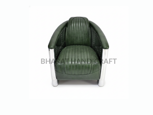 Sofá Aviador con Diseño Inspirado en Aeronaves Vintage, Estructura Resistente, Cojines Cómodos, Perfecto para Sala de Estar, Salón u Oficina - Product Image 3