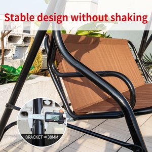 Venta al por mayor de 3 asientos al aire libre patio columpio para <span class=keywords><strong>adultos</strong></span> columpio exterior con dosel ajustable adecuado para el patio trasero jardín Patio - Product Image 6