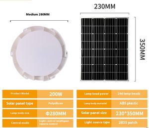 Approvisionnement d'usine prix fascinant lampe durable panneau extérieur alimenté plafonnier solaire économe en énergie pour la maison - Product Image 6