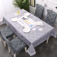 Nappe carrée moderne en polyester imperméable et anti-taches, résistante aux déversements, lavable, pour la maison, l'hôtel et les banquets