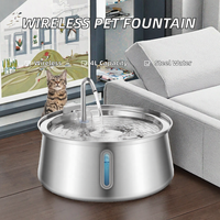 Fontaine à eau automatique sans fil étanche pour animaux de compagnie, grande capacité 4L, distributeur d'eau en acier inoxydable pour chats et chiens
