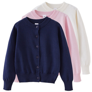 Nouveau Cardigan Personnalisé à Manches Longues pour Filles et Garçons de Maternelle, Grande Taille, Hauts d'Uniforme Scolaire Printemps, Pulls Tricotés - Product Image 1