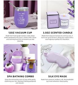 <span class=keywords><strong>Kit</strong></span> de <span class=keywords><strong>Regalo</strong></span> de San Valentín al por Mayor, Set de Cuidado Corporal con Bombas de Baño de Lavanda Morada, con Logo, para Mujeres y Niñas - Product Image 6
