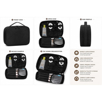 Organisateur de câbles de voyage pour salon, étui double couche pour accessoires électroniques, sac de rangement portable pour cordons et chargeurs