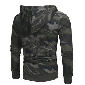 Temporada de otoño Sudaderas con capucha de gimnasio de alta calidad para hombres Diseño de cremallera informal hecho a medida Cómodo teñido liso con capucha - Product Image 3