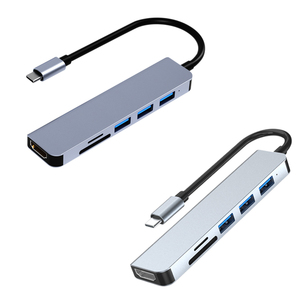 Hub USB 3.0 haute vitesse 6-en-1 avec adaptateur de charge PD en aluminium type-c vers HDTV MI pour <span class=keywords><strong>Macbook</strong></span> <span class=keywords><strong>Dock</strong></span> - Product Image 4