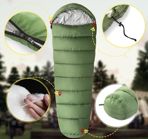 Sac de transport de compression pour momie en plein air sac de couchage d'hiver chaud avec tissu polyester de remplissage en fibre creuse pour le camping Factory Direct - Product Image 3