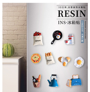 Resin 3D Simulation Food Refrigerator Fridge Magnet for Home Decoration Message Photos - Product Image 2