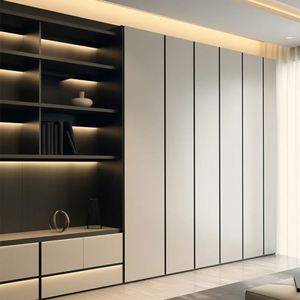 Armoire de chambre à coucher personnalisée de style contemporain et simple, de haute qualité, élégante, avec barre lumineuse LED - Product Image 6