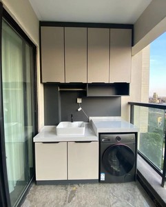 <span class=keywords><strong>Mobile</strong></span> Multifunzionale per Balcone <span class=keywords><strong>con</strong></span> Vano per Lavatrice Personalizzabile |   Armadio Salvaspazio |   Superficie Impermeabile - Product Image 6