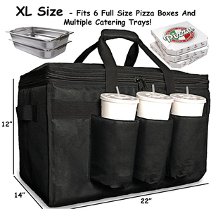 Door Dash Postmates Pizza Bag Calentador aislado Pizza Food Delivery Bag para conductor con portavasos - Product Image 6