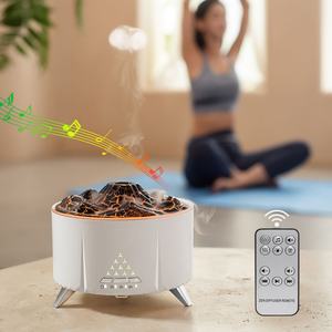 Humidificador ultrasónico inteligente con música, difusor de aroma portátil con efecto de llama y niebla, para aceites esenciales - Product Image 4