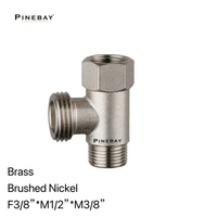 PINEBAY Offre spéciale Adaptateur de valve en T haute pression d'eau WC Raccords de tuyauterie pour toilettes Connecteur d'eau pour pulvérisateur de bidet en laiton