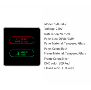 Plaque de porte de chambre d'hôtel OEM, plaque de numéro de chambre LED, interrupteur DND - Product Image 3