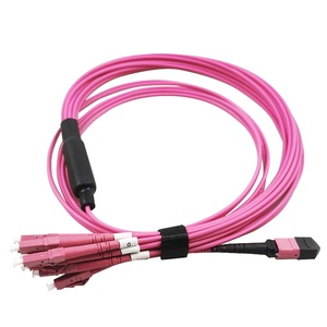 Lszh 3m OM1 OM2 <span class=keywords><strong>OM3</strong></span> OM4 om5 2.0mm sợi cáp quang vá dây 12 lõi MTP MPO cho 4G Mạng - Product Image 2