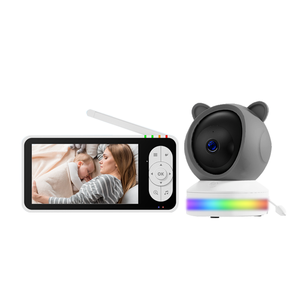 Cámara para bebés Tuya con pantalla de 5 pulgadas y 1080p, WiFi, Bluetooth, giro/inclinación, zoom 4X, detección de llanto y movimiento con IA. - Product Image 1