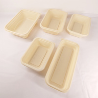 Emballage alimentaire biodégradable 100% vaisselle 650/750/1000/1500/1800 amidon de maïs coquille de palourde boîte en plastique couverts biodégradables