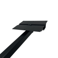 Revêtement noir Rv caravane en alliage d'aluminium pliant jambe de Table pivotante rotative pour bateau marin Yacht camping-car