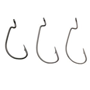 Lodo 38105 #2/0 ganci giga per verme in acciaio ad alto tenore di carbonio ganci singoli sfalsati per carpe luccio mare Super resistenti - Product Image 2
