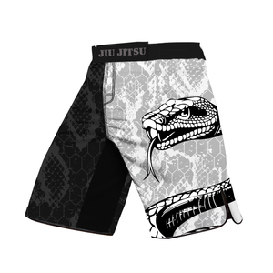 Pantalones Cortos de Lucha MMA con Gráfico de Serpiente <span class=keywords><strong>Cobra</strong></span> para Hombre, para Jiu Jitsu, No-<span class=keywords><strong>Gi</strong></span>, Grappling, Boxeo, Entrenamiento, con Abertura Lateral - Product Image 1