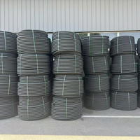 Tuyau flexible haute pression en PEHD rond pour protection de câbles électriques, conduit de câblage PE pour usage extérieur, 100m, marque Qianxin, ISO