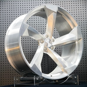 Jantes de voiture concaves DJJ forgées sur mesure, finition argent brossé de luxe, 5x112, 17, 18, 19, 20, 21 pouces pour <span class=keywords><strong>Audi</strong></span> A3 8v <span class=keywords><strong>A4</strong></span> <span class=keywords><strong>B8</strong></span> B9 A5 A6 RS4 RS5 - Product Image 1
