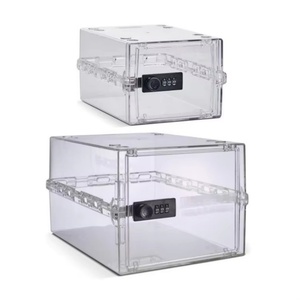 Factory Custom Durable Clear Stackable Plastic Lockable <b>Secure</b> Storage <b>Box</b> - Product Image 4