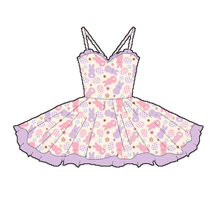 Детское платье для девочки с рюшами и западным принтом, на заказ - Product Image 4