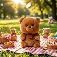 Ours en peluche personnalisé, jouet en peluche mignon et doux, ours en peluche avec étiquette, vente en gros OEM ODM, logo personnalisé pour cadeau d'enfant en gros