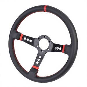 Volante Deportivo de Cuero Genuino Da'ao Bride de 14 Pulgadas para Automóvil, Volante de Carreras Modificado Mazda Beidouxing - Product Image 4