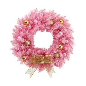 Guirnalda Navideña Rosa de 40 cm para Decoración de Puerta, Adorno Colgante para Decoración Navideña - Product Image 1