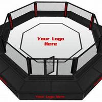 Ring de boxe standard international de compétition, cage de MMA avec passerelle autour, cage de lutte, exporté