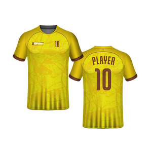 Maglietta da <span class=keywords><strong>calcio</strong></span> 23/<span class=keywords><strong>24</strong></span> in oro manica corta personalizzata stampa Quick Dry <span class=keywords><strong>calcio</strong></span> kit per uomo giovani adulti bambini - Product Image 2