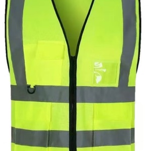 Gilet de sécurité haute visibilité réfléchissant jaune-vert multi-poches, vêtement de travail conforme à la norme ANSI Classe 2 - Product Image 4