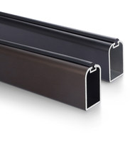 Barra Colgadora Minimalista Cuadrada de Aluminio para Armarios, Vestidores Personalizados, Armarios Principales y Closets
