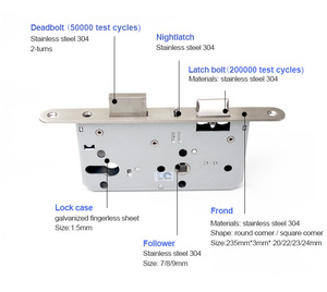 Factory-A72ZND स्मार्ट सिलेंडर लॉक टिकाऊ एंटी-चोरी मोनिट्स लकड़ी के स्टील के दरवाजे के लिए - Product Image 2