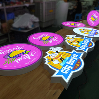 Panneau rond personnalisé, pour publicité en extérieur, boîte à lumière Led