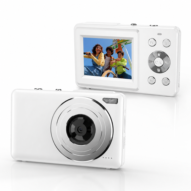 DC03C 48MP 720P Ultra Thin Digital Camera 2.0 Inch IPS Portable Point and Shoot Camera Removable Battery 9 Filters 13 Frames