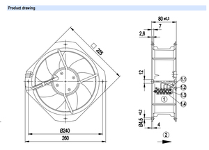 Ventilador Axial EC de Alta Eficiencia Ebm-W1G200-HH01-52, Compacto, Inteligente, Ahorrador de Energía, Eléctrico, OEM, ODM, HVAC, Ventilación Industrial - Product Image 4
