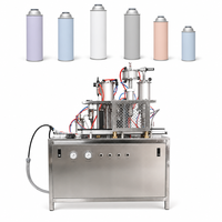 Remplisseuse et sertisseuse d'aérosols haute vitesse avec moteur servo, écran tactile PLC et conception anti-fuite facile à nettoyer