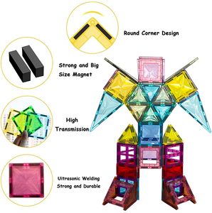 Diamond Magnetic Tiles Educational Plastic Girl Toys for Ages 3-8+ Frozen Birthday <strong>Gifts</strong> for 6-7 Year Olds Colorful - Product Image 3