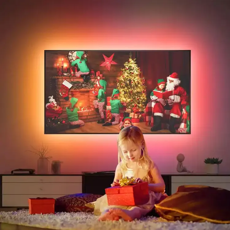 Smart LED TV Ambient Color Changing Led Strip Lights 12V RGB HDMI Sync Box and Lighting Kits Sync Screen Color