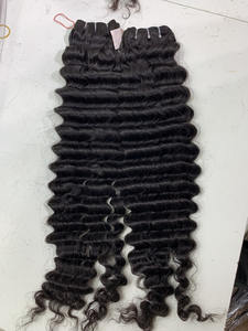 Factory Price Deep Wave Human <b>Hair</b> Bundles Natural <b>Black</b> Thick Full Weft No Shedding No Tangle <b>Hair</b> <b>Extensions</b> for Africa Market - Product Image 2