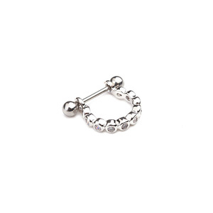 Wholesale Ear Tragus Cartilage Ring Stainless Steel Barbell With Cz Hoop Cartilage Cuff Piercing Helix <strong>Daith</strong> Rook Lobe <strong>Earrings</strong> - Product Image 4