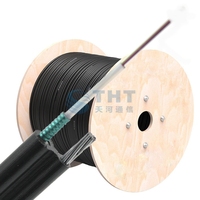 Kabel Serat Optik Udara 12 Inti Tipe G652D Outdoor Figure 8 GYXTC8S Kabel Komunikasi dengan Selubung MDPE/HDPE dan Kawat Baja