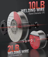 Machine à souder YEESTECH 165A 4-en-1 MIG/MIG à fil fourré/TIG à arc électronique/Electrode 220V Double tension avec grand écran LED numérique