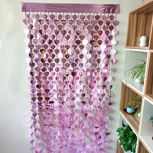 Decorazione della festa di san valentino pesca <span class=keywords><strong>cuore</strong></span> pioggia tende porta di seta per sfondo decorazioni murali - Product Image 4