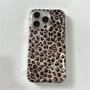 <span class=keywords><strong>2025</strong></span> Thời Trang Leopard In Điện Thoại Trường Hợp Đối Với iPhone 16 11 12 13 14 15 16 Pro Max Cộng Với Cô Gái Long Lanh Màu Đen Bow IMD Bìa - Product Image 4